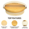 2 Pack Dry Body Brush with Soft and Stiff Bristles, Suitable for All Kinds of Skin